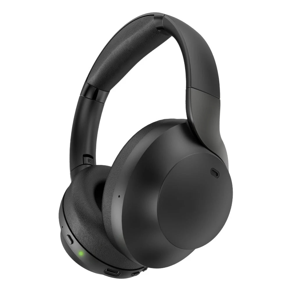 Matte black QuietMix II over-ear headphones, showing ear cushions and headband